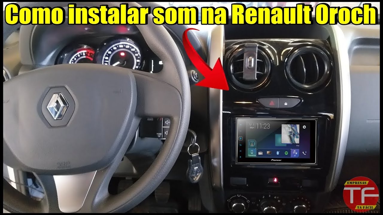 Instala&ccedil;&atilde;o do aparelho de som 2 din na Renault Oroch Duster