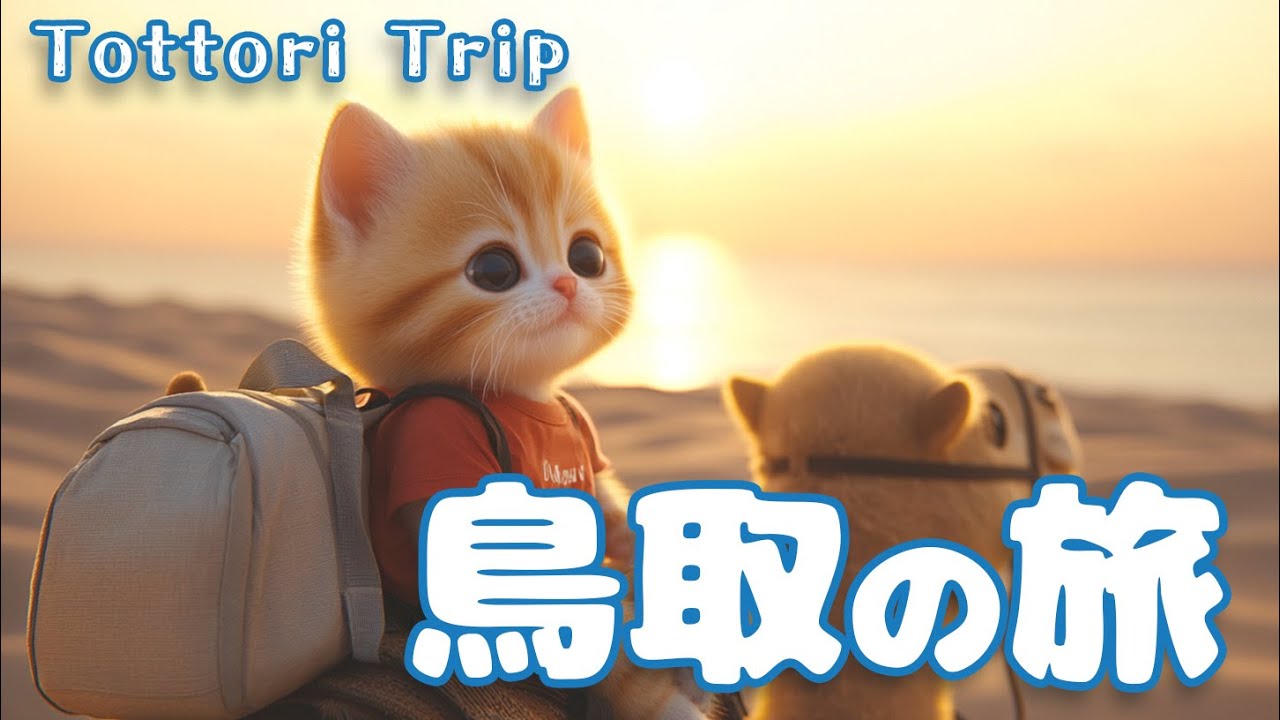 【子猫の旅】子猫が鳥取県で出会った景色と味【AI猫】