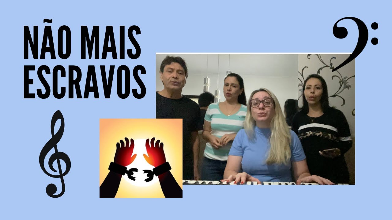 “Não mais escravos” (Kemuel)- tutorial completo em 3 vozes.