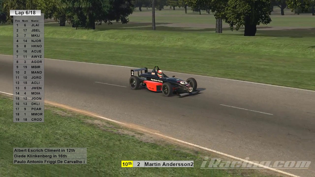 Skip Barber Race Series  ~ September 14th in the Skip Barber Formula 2000 - Full Race