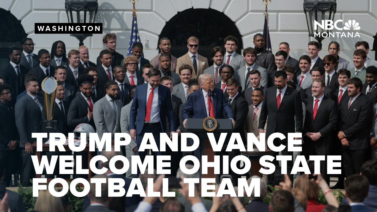 FULL EVENT: Trump and Vance welcome Ohio State football team
