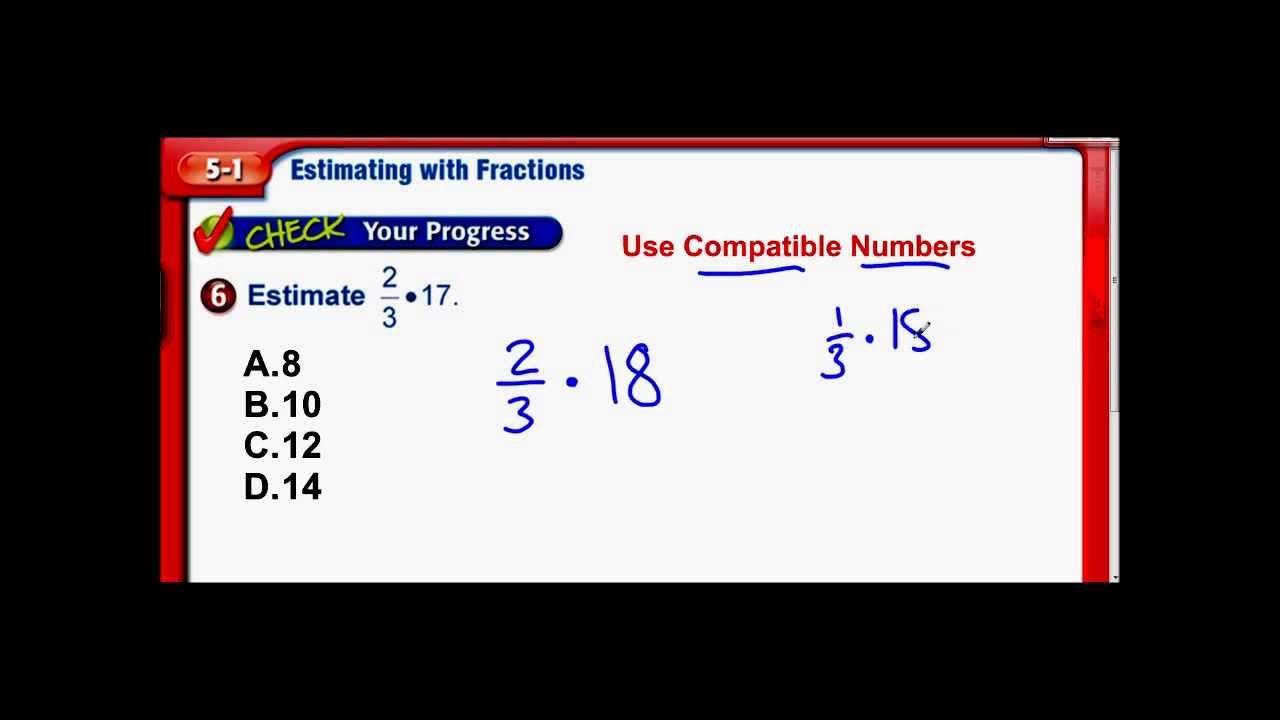Estimating with Fractions - Middle School Math