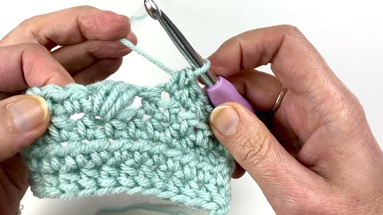 How to crochet the puff stitch for the My Heart Belongs to You Blanket crochet pattern