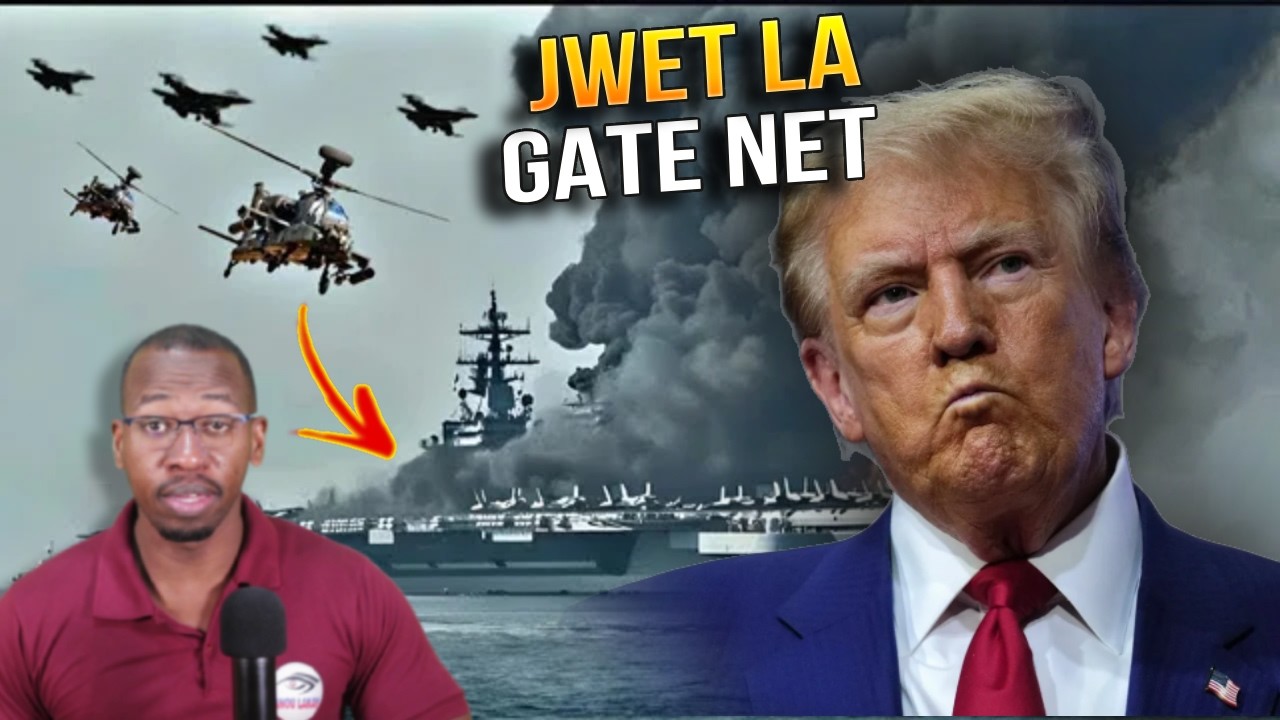 Iran Kreye Gwo Panik Kay Trump Ak Denye Frap sa Yo Kenbe Plizye solda Ameriken