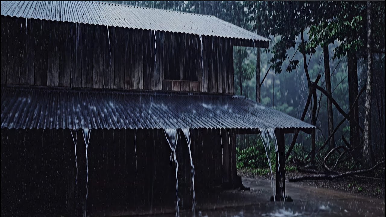 Forest Rain ASMR with Gentle Thunder | Fall Asleep Faster