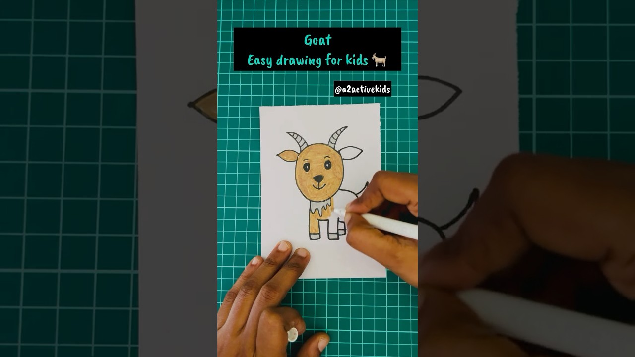 🐐 Goat Drawing for Kids | Easy Goat Drawing Step by Step | How to Draw a Goat | 🐐Drawing Tutorial