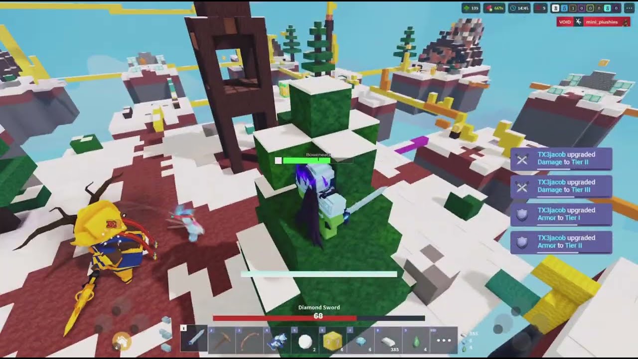 Bedwars-Miner Kit Gameplay