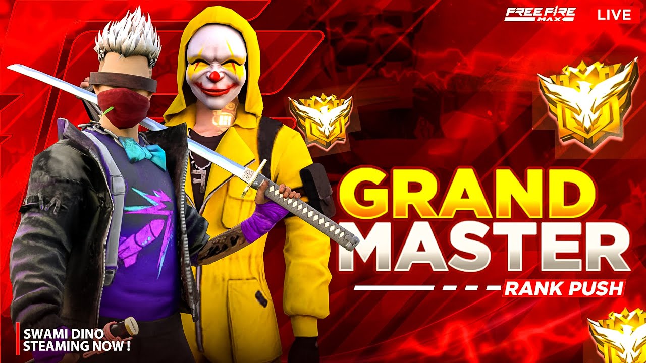 GRANDMASTER RANK PUSH  in LIVE 🔥🎮|| swamydino ||