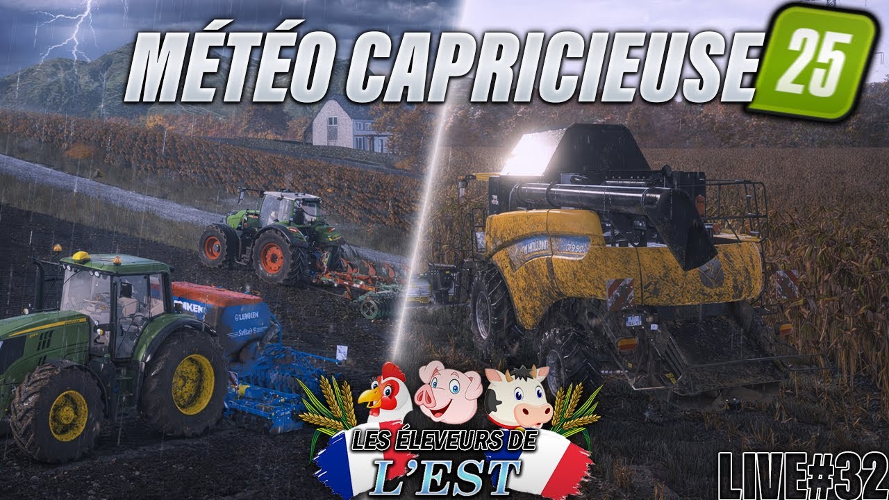 🔴LIVE LES ÉLÈVEURS DE L'EST #32 - On fini les blés d'hiver et récolte du Maïs