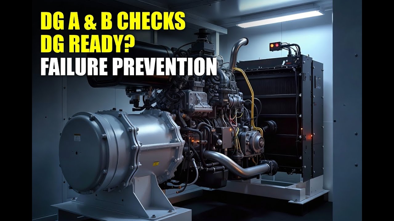 DG A & B Checks Explained | Diesel Generator Maintenance | Working Principle, & Preventive checks