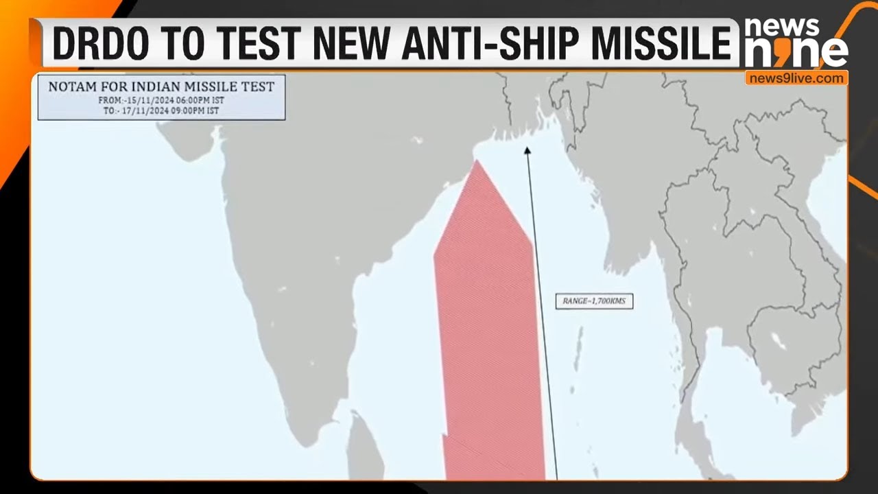DRDO To Test New Anti-ship Missile | Missile Can Target Ships Over 1000 Km Away | News9