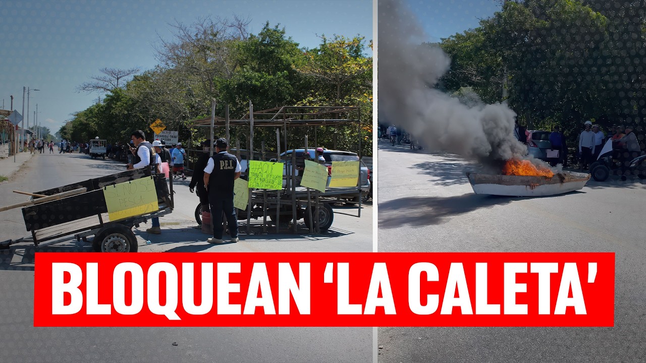 Pescadores bloquean la caleta de Progreso