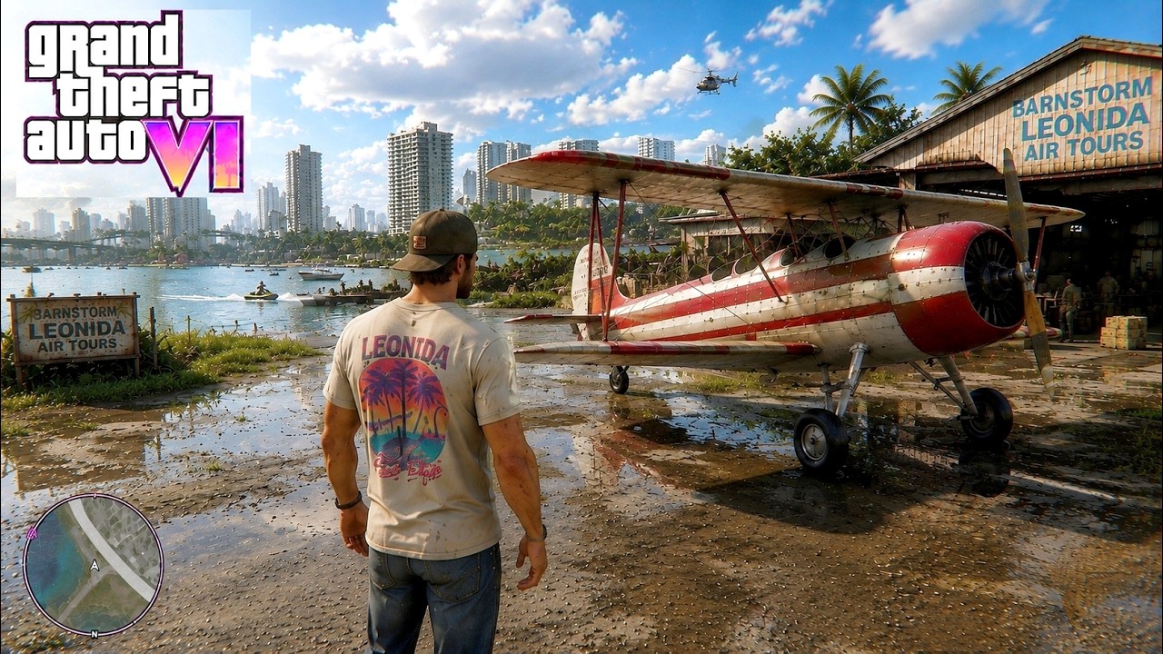 GTA 6: НОВЫЕ утечки геймплея в открытом мире и официальные кадры карты