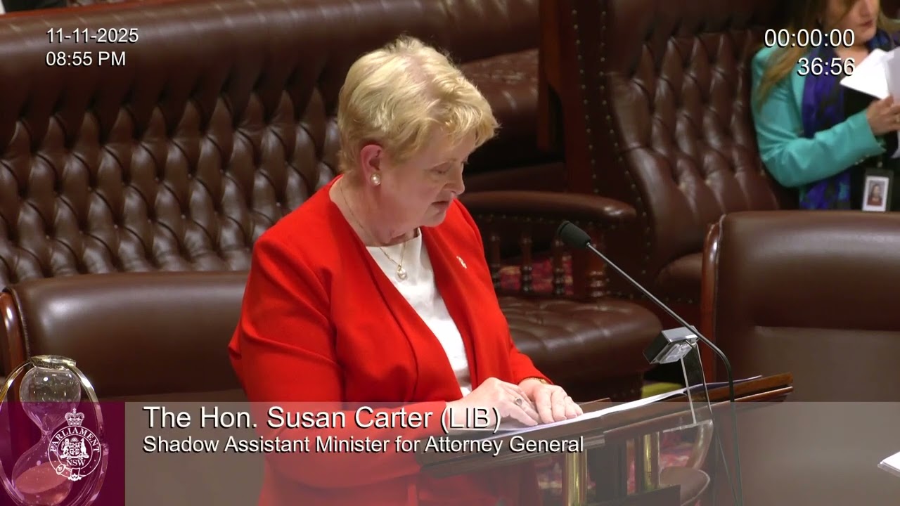 Susan Carter on the Crimes (Administration of Sentences) Amendment (Standard of Proof) Bill 2025