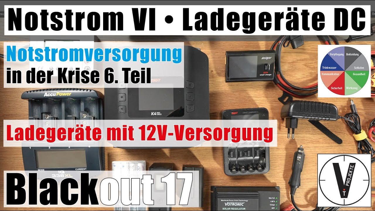 Notstrom VI &bull; Serie Blackout 17 &bull; Ladeger&auml;te mit 12V-Versorgung &bull; f&uuml;r kleine und gro&szlig;e Akkus