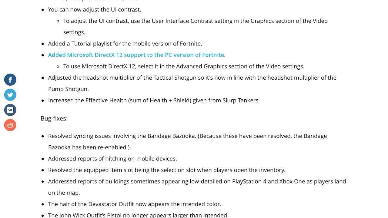 Fortnite|patch notes| 11.20 come look