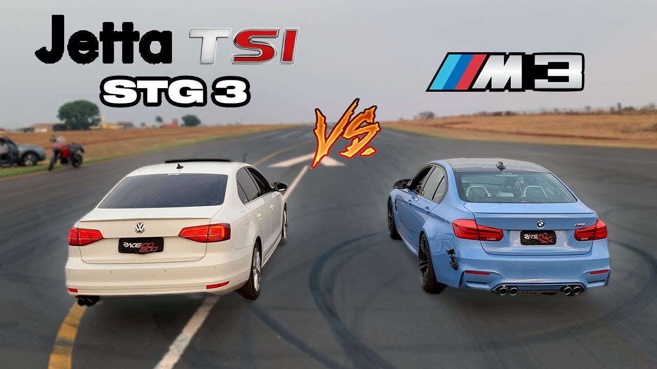 BMW M3 STOCK VS JETTA 2.0 TSI STAGE 3 BTM | DRAG RACING | ZERINHO COM M3 E…