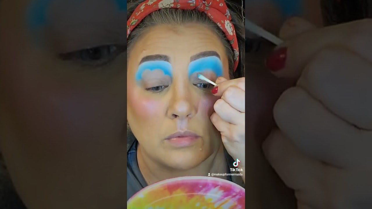 Cloud eyeshadow tutorial with face makeup tutorial