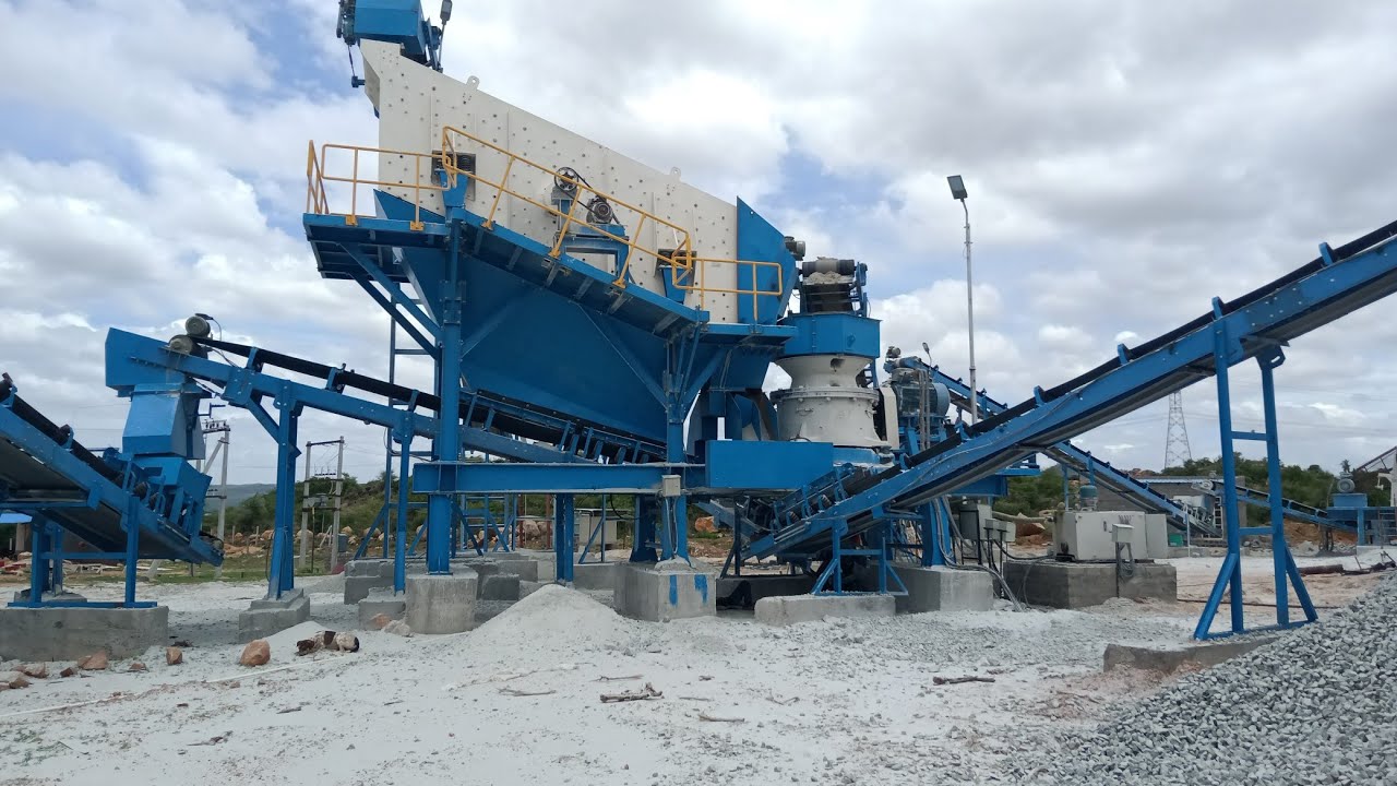 Puzzolana 200 TPH 4 stage crushing plant with Hydro cyclone, Jaw, Cone, VSI.