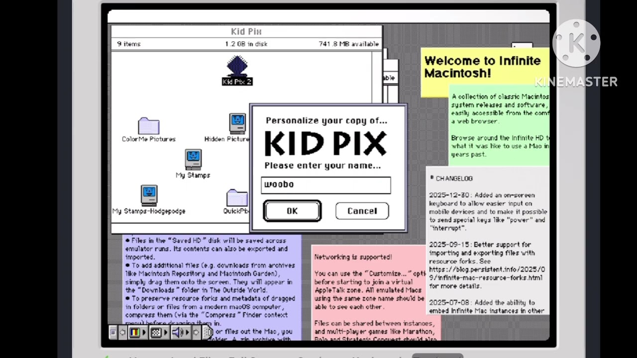 Woobo downgraded the power Macintosh 1600 system 8.0 to 7.5.3 (powerPC) plus, using kid pix