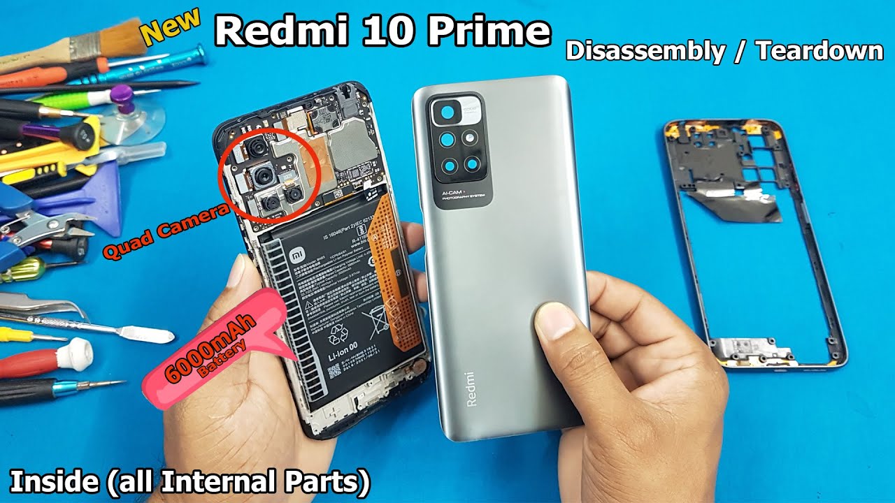 Redmi 10 Prime Disassembly / Teardown || Processor | Battery | Motherboard | Redmi 10 Prime Inside
