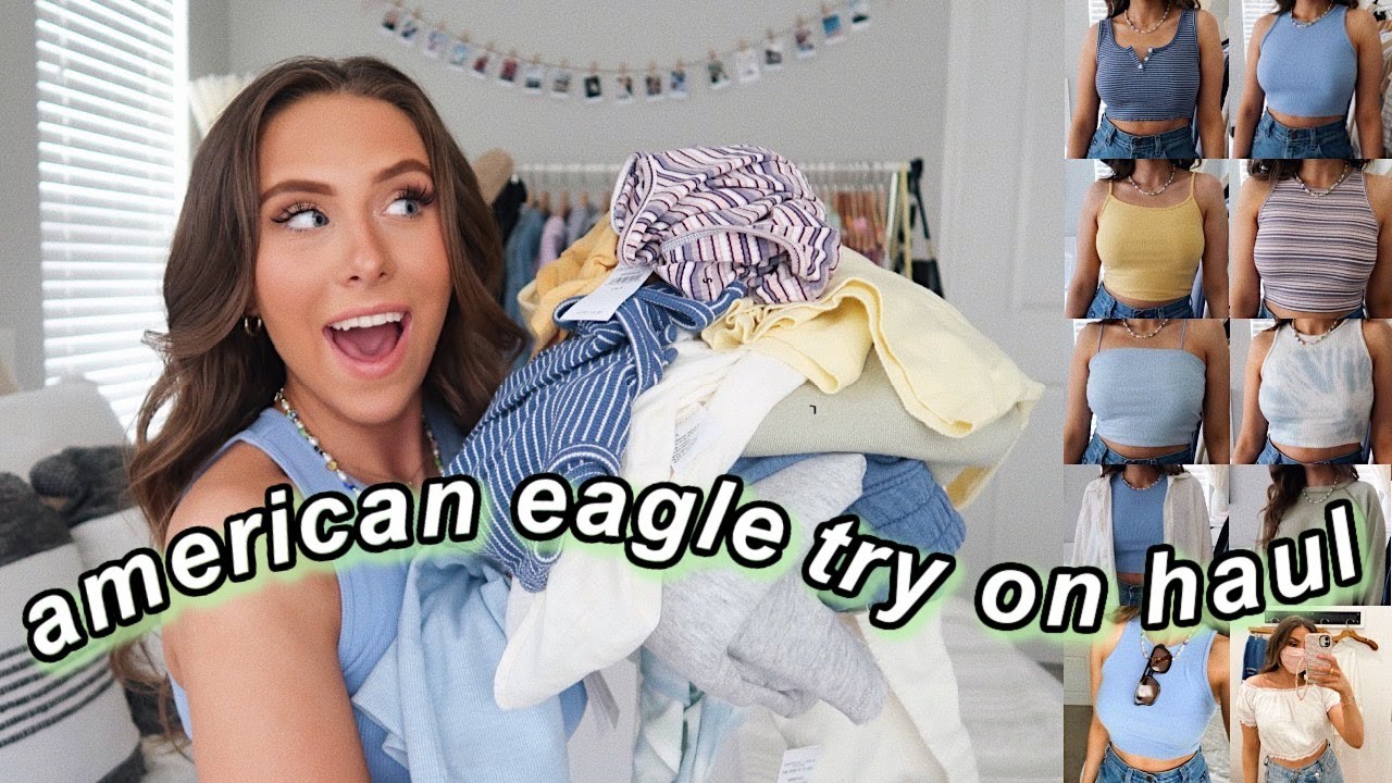 AMERICAN EAGLE SHOP WITH ME + TRY ON HAUL | SUMMER 2021