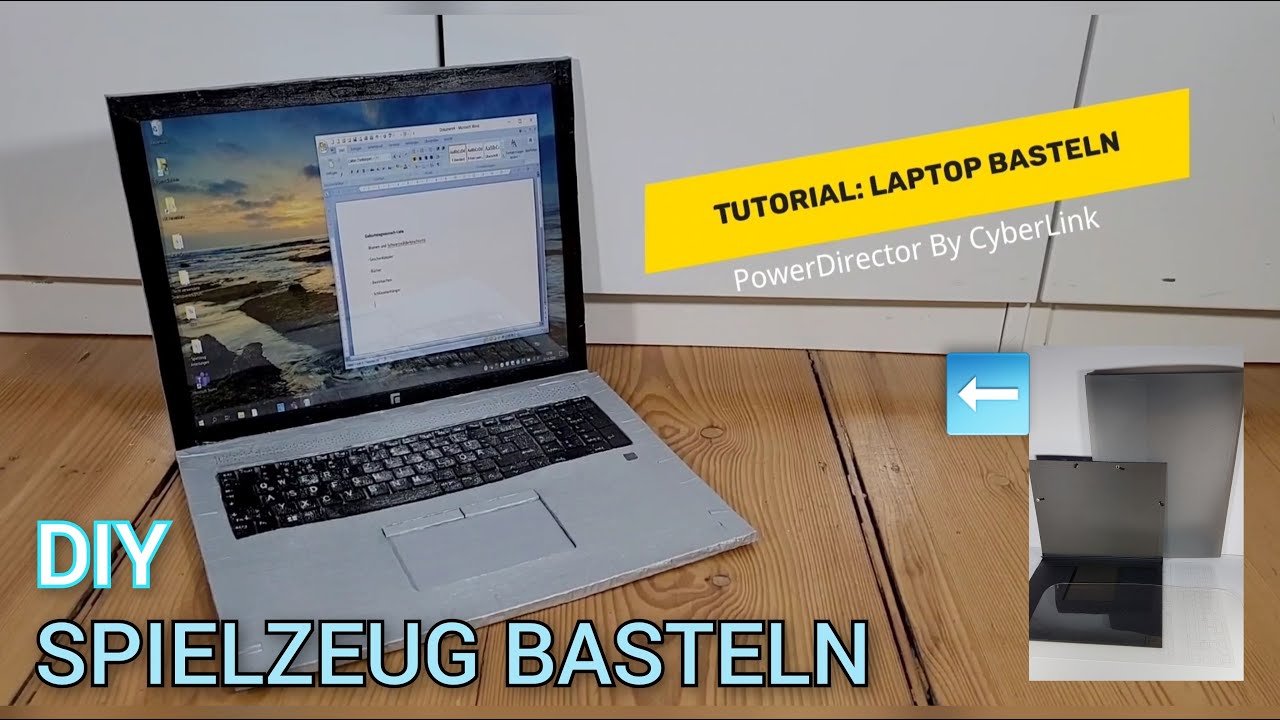 Tutorial:  Laptop basteln / DIY: how to craft a laptop