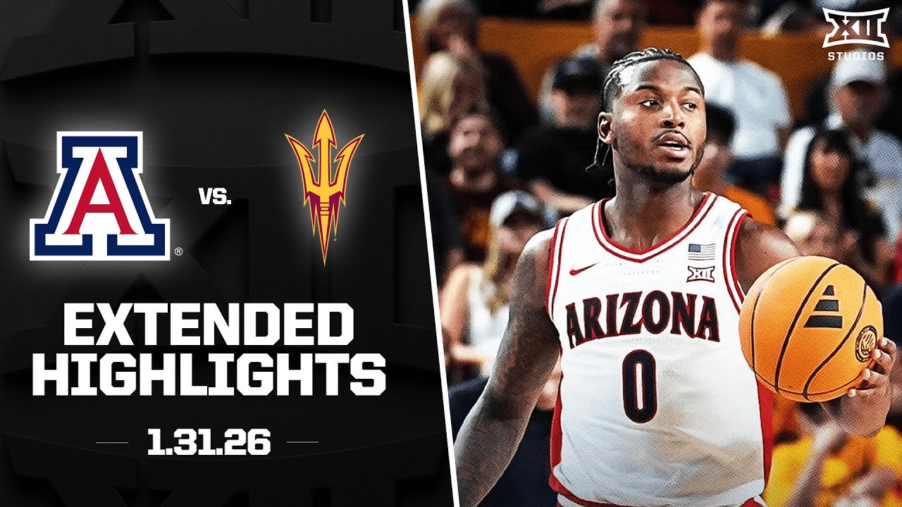 #1 Arizona vs. Arizona State Extended Highlights | 2025-26 Big 12 Men's Basketball