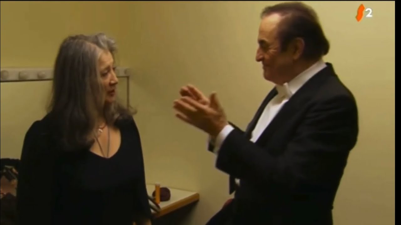 Martha Argerich and Charles Dutoit being adorable divorcées for 1 minute straight