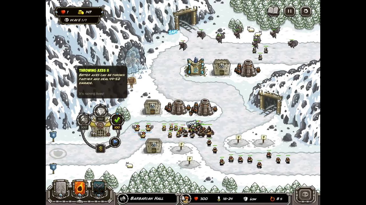 Kingdom Rush - ICEWIND PASS [hard]  [iron]