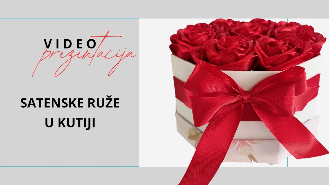 Satenske ruže u kutiji / @_decorana_  / #satenskeruze