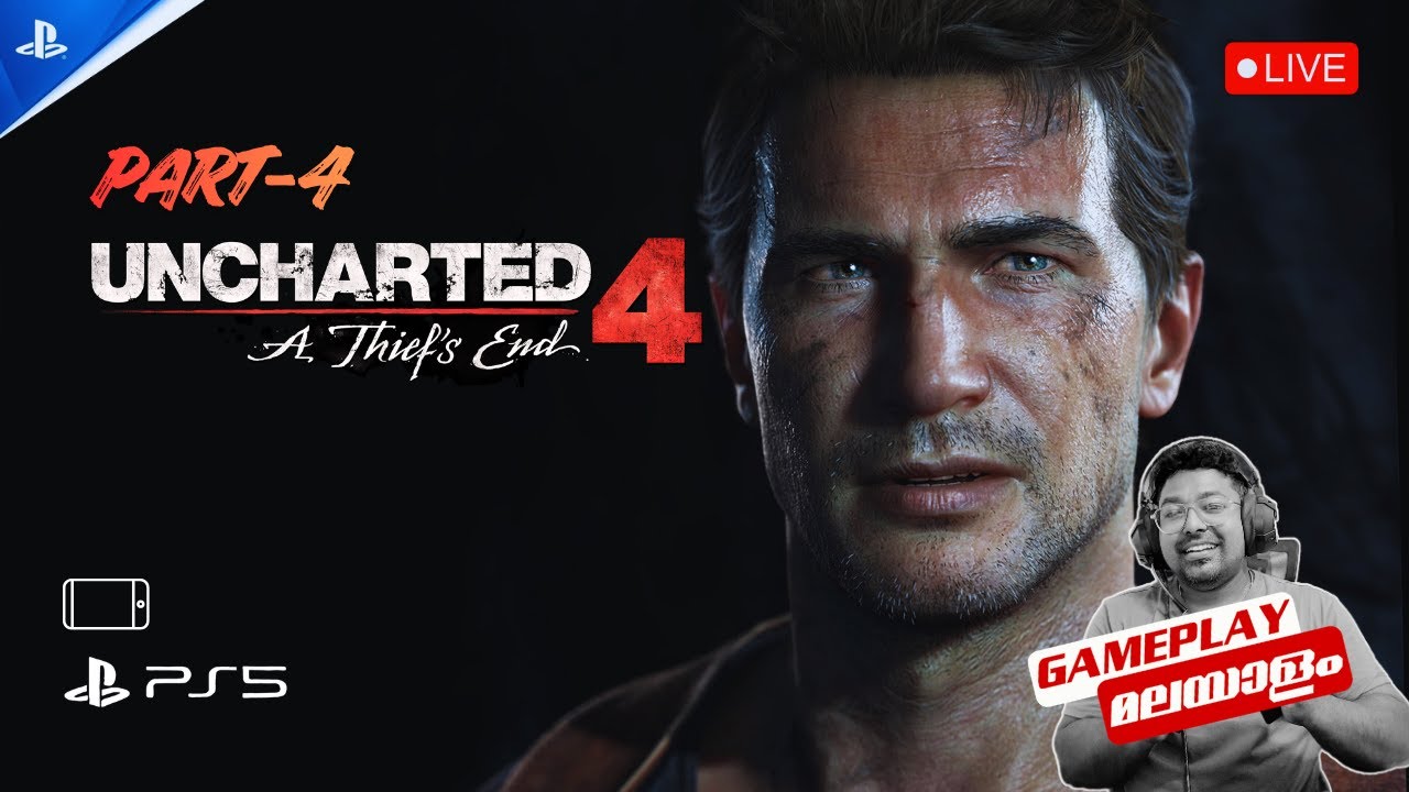🔴Uncharted 4: A Thief's End | Live Gameplay - PART 4 | മലയാളം | @viviansgaming24