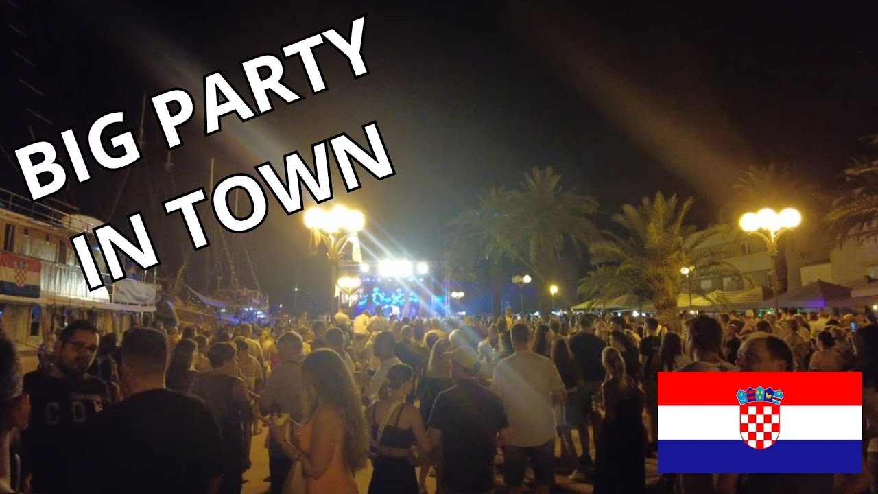 TROGIR TRAVEL VLOG | CRAZY PARTY IN TROGIR, RUNNING FROM THE POLICE AND PICKED UP A GIRL!! 🇭🇷