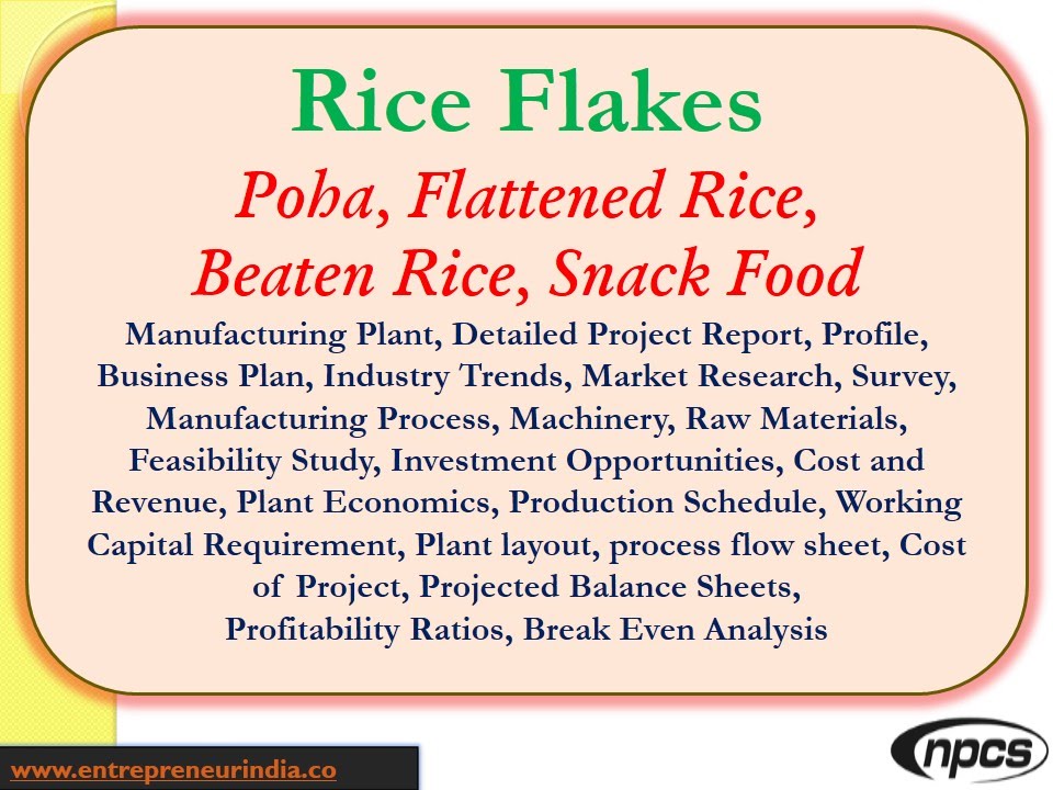 Rice Flakes | Poha | Flattened Rice | Beaten Rice | Snack Food- Manufacturing Plant