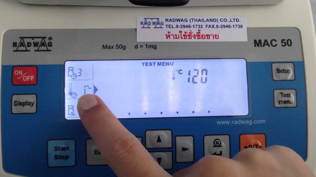 RADWAG  Moisture analyzers Model MAC
