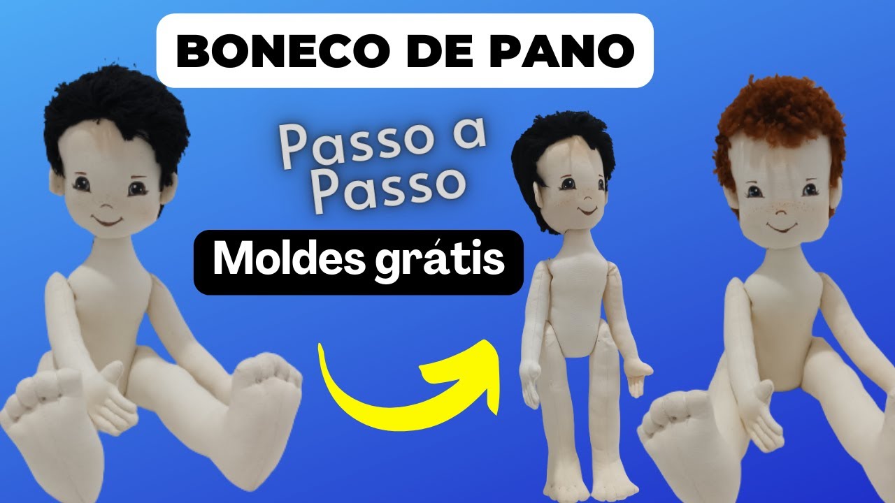 🔥DIY -BONECO DE PANO MODELADO-Passo a Passo #bonecadepanomodelada