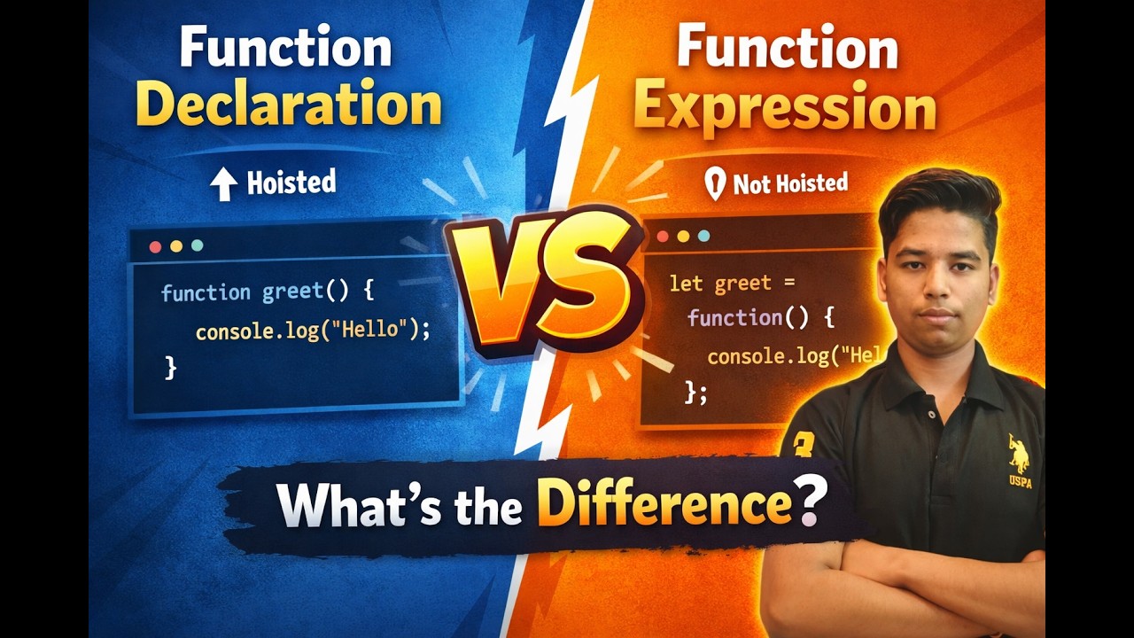 Function Declaration vs Function Expression in JavaScript (Explained Simply