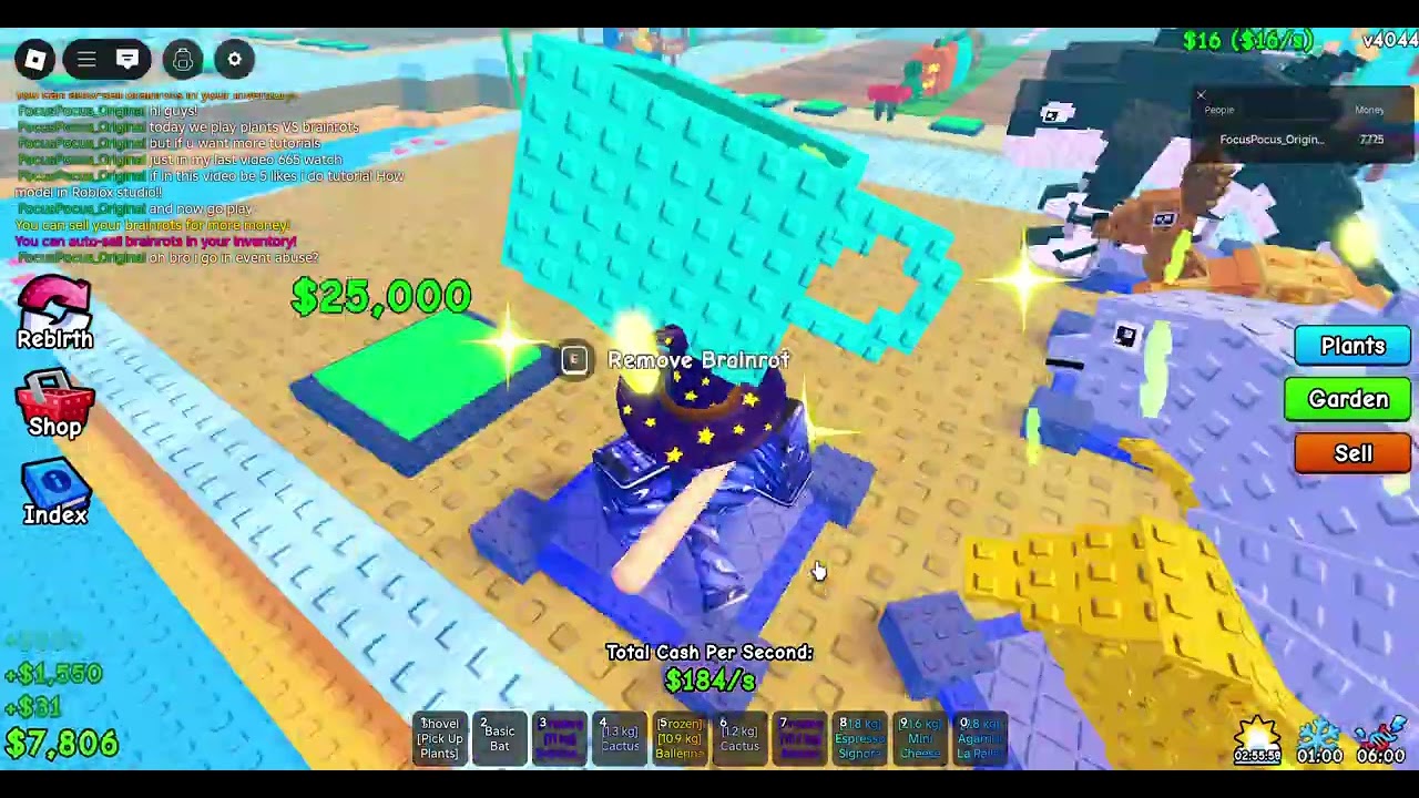Brainrots attack my lawn! Plants vs Brainrots roblox