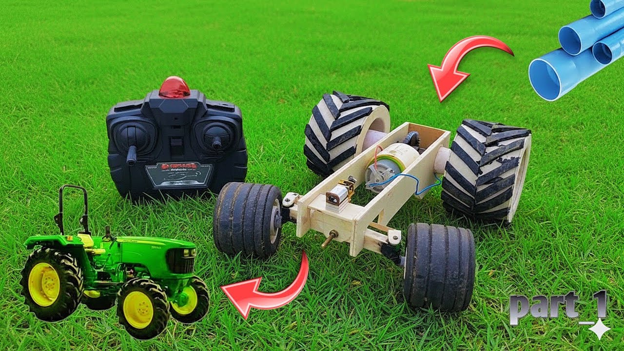 MAKING JOHN DEERE TRACTOR IN HOME | HALF WORK | ANKIT TOY MAKER 