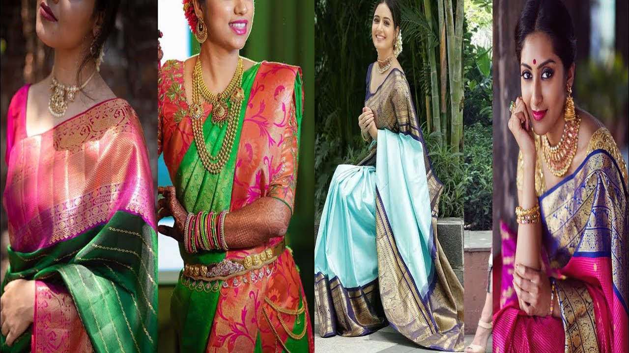 Broad Border Silk Saree Designs, Traditional silk sarees with thick borders, festival sarees