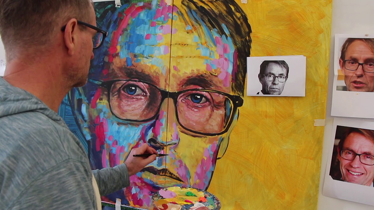 Spontaneous Pixelism Painting - Ashley Bloomfield by Wayne Doyle