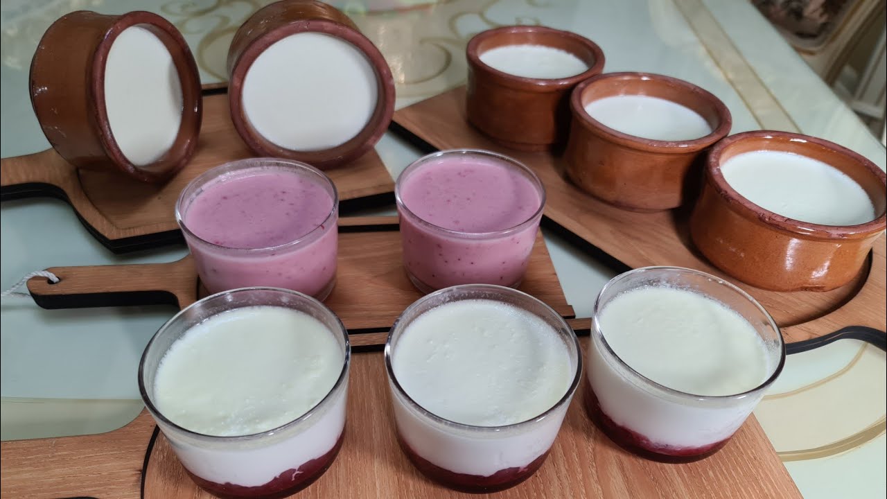سر تماسك الزبادي من غير ماكينة زبادي وبدون فرن دافئ #زبادي_بيتي #زبادي_بالفراولة #Yoghurt