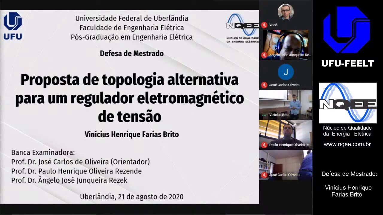 Defesa de Mestrado - Vinícius Henrique Farias Brito -  21/08/2020