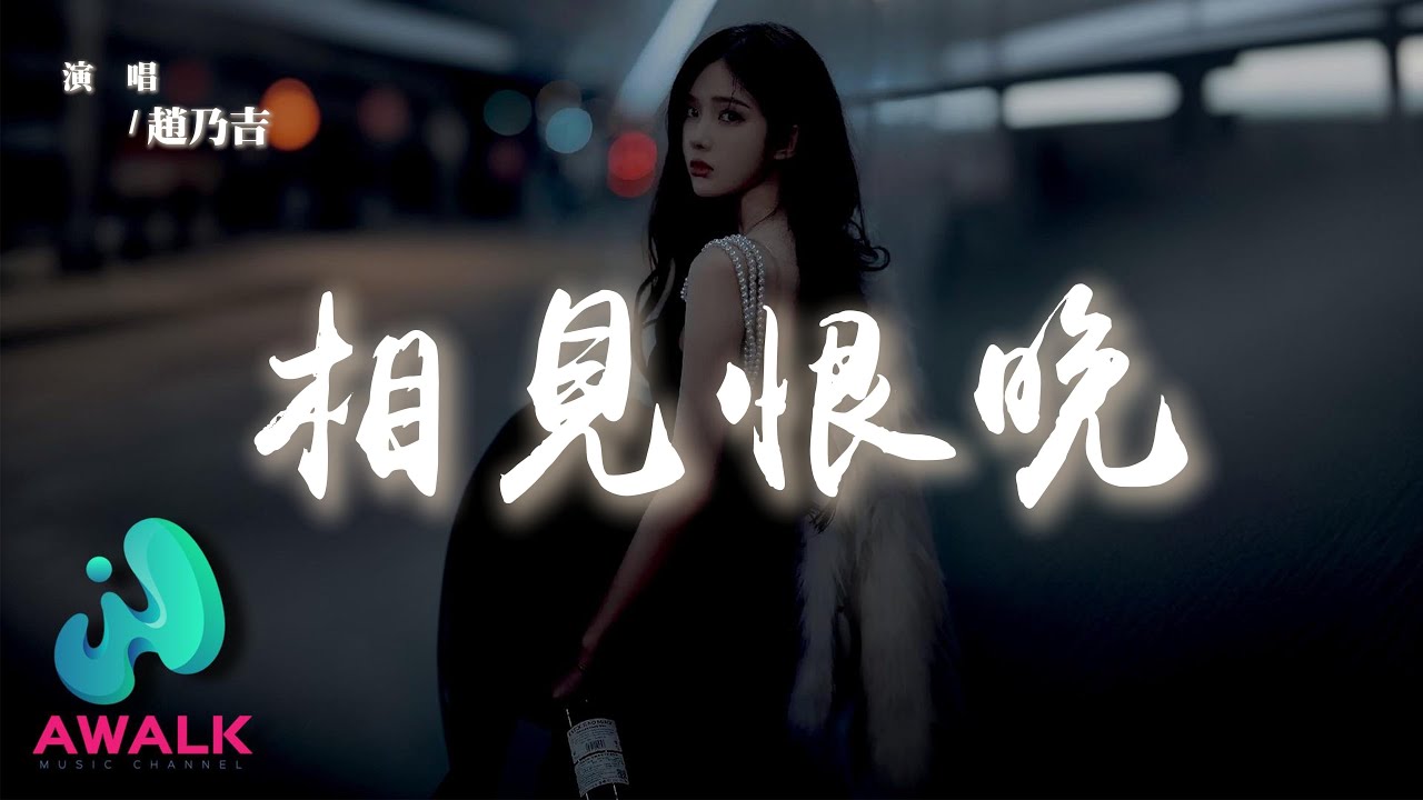 趙乃吉 - 相見恨晚『你說是我們相見恨晚，我說為愛你不夠勇敢。』【動態歌詞 | Pinyin Lyrics】【AWALK MUSIC】