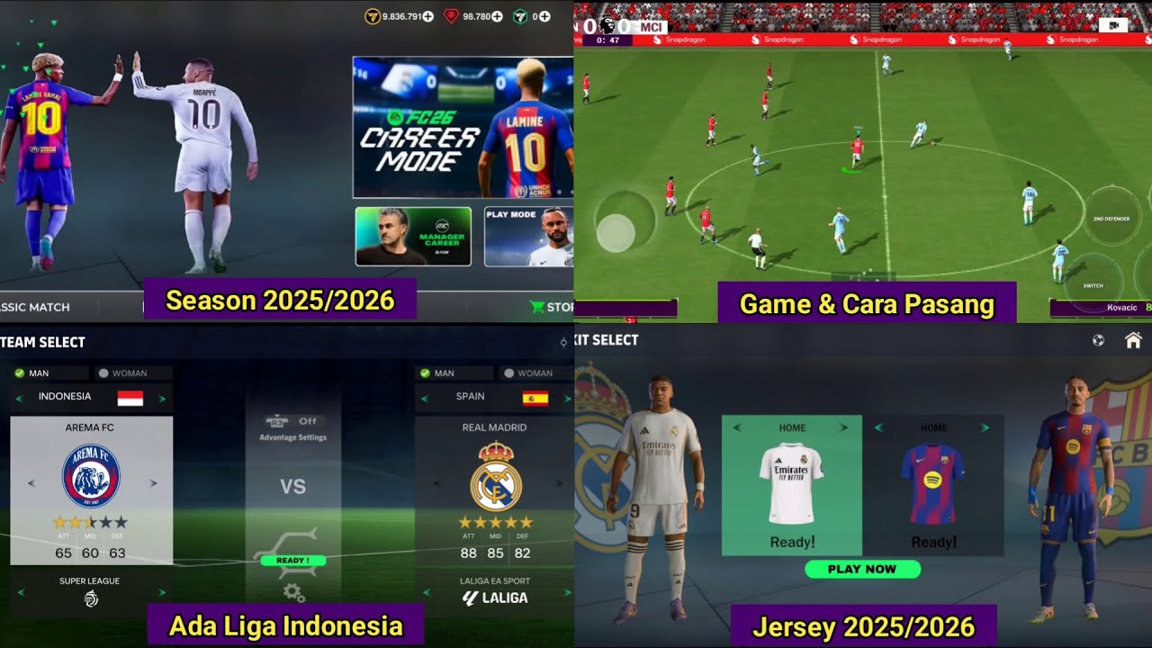 FIFA 16 Mod FC 26 Android Offline Ada BRI Liga Indonesia & Cara Pasangnya