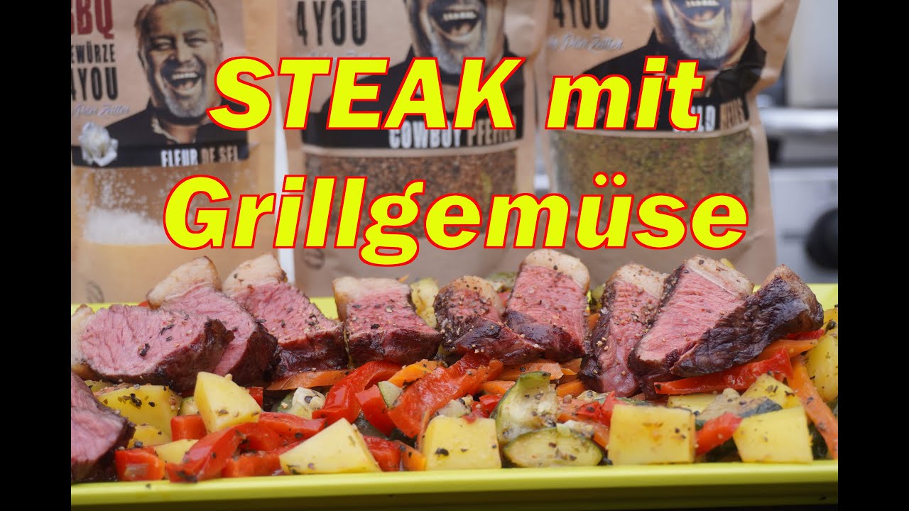 Steak mit Grillgemüse