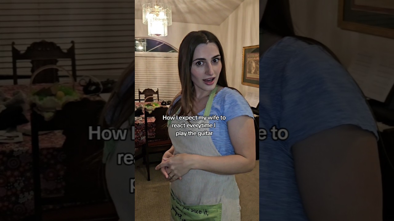 How I Expect my Wife to React when I Play the Guitar #guitarshred #guitarist #couples #couplesvlog