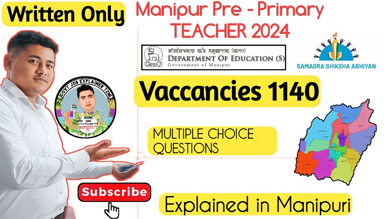 Manipur Pre - Primary Teacher Recruitment 2024 || Written Only 1140 Vacancies ❤️❤️❤️