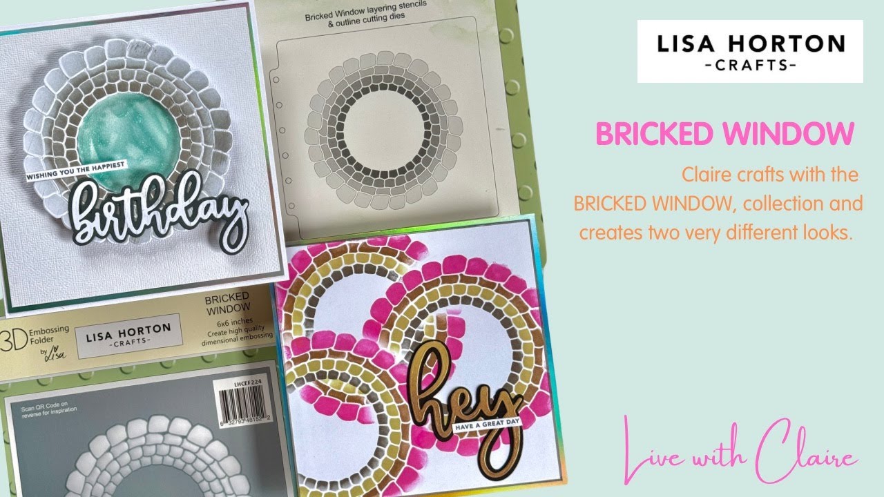 LHC BRICKED WINDOW, INTERLINKING & OVERLAPPING STENCILLED CIRCLES WITHOUT MASKING