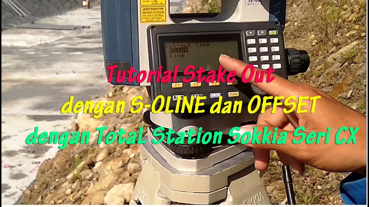 Tutorial Stake Out dengan SO Line dan Offset dengan TotaL Station Sokkia Seri CX